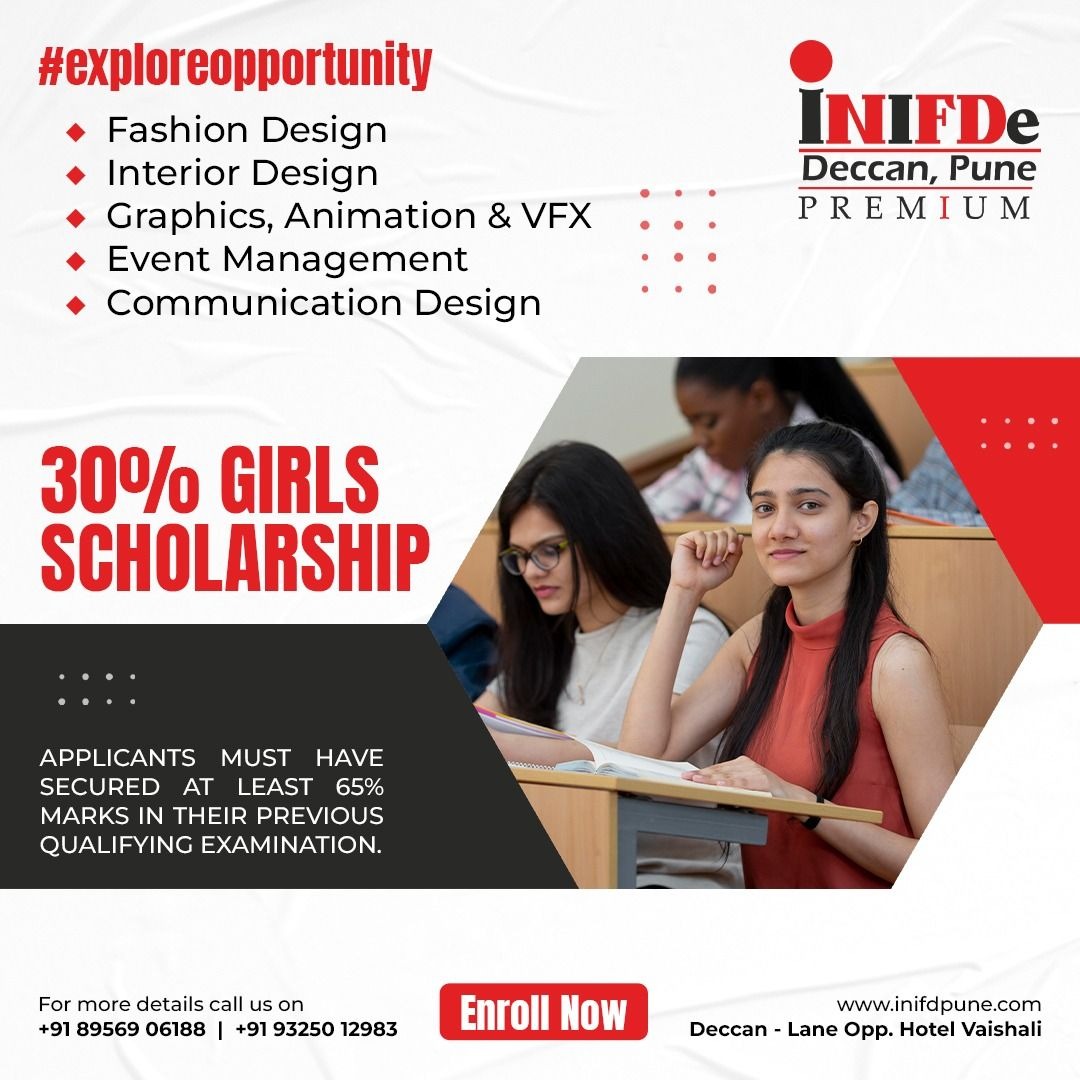 30% Girls Scholarship at INIFDe Pune